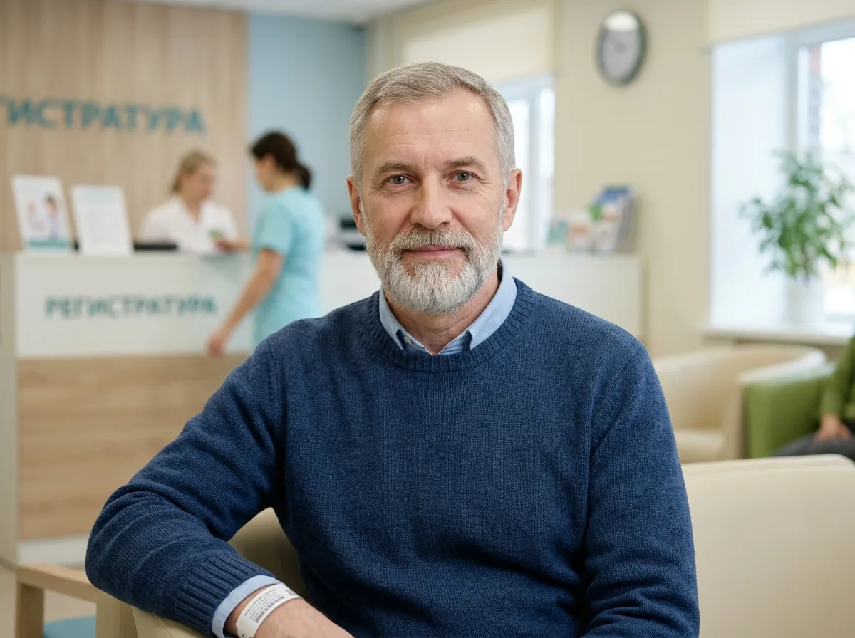 Аватар мужчины Евгения Куш, пациента клиники, нейтральный портрет